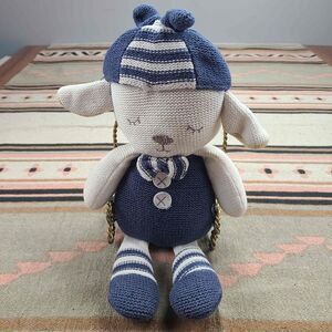Grayson Lamb Plush Toy Jingly Baby Toddler Toy Knitted Lamb
